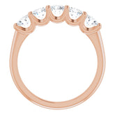 14K Rose 1 CTW Natural Diamond Anniversary Band